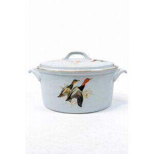 Duck Oval Casserole Dish with Lid Georges Briard Wildlife Fine China Vintage Lid